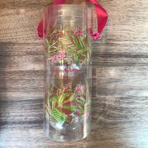 Lilly Pulitzer stemless acrylic wine glasses